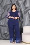 Guipure Lace and Tulle Paneled - Ruched Detail Plus Size - Women's Home Chic and Luxury Pajama Set
