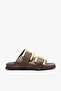 Lume Brown Leather Women's Slipper