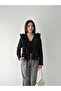 Ruffled Lace-Up Blouse-Black Black - 4