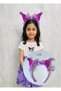 Kuromi Themed Special Design Crown with Tulle Pompoms and Pompom Detail |   Kuromi Designed Crown – Color Options Available - 4