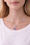 Vifun Pink Blue Charmlı Silver Color Premium Stainless Steel Necklace - 3