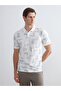 Esvab • Modern & Distinctive Devrik Roba Collar Embroidered Pique Men's T-Shirt