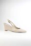 Women's Evening Dress Pointed Toe Open Back 8cm Wedge Heel Pack Shoes - 5