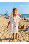 100% Cotton Muslin Hooded Beach Children's Baby Poncho Bathrobe Bath Towel with Side Straps for Ages up to 8