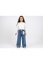 Girls' Pants with Elastic Waist, Wide Legs, Comfortable Cut, and Teddy Bear Keychain Detail