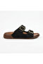 Men's Double Buckled Black Color Comfortable Slipper Daily Non-Slip Sole Summer Slipper 42-45