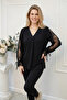 Pile Detail Sleeves Lace Blouse