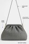 Gray Color Medium Size Scholarship Suede Fabric Women's Hand and Shoulder Bag Bag Si