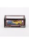 1:24 Scale Model Vehicle with Sound and Light, 4 Doors, Opening Hood and Trunk, with Stand, Yellow Blue - 3