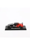 1:24 Scale Model Vehicle with Sound and Light, 4 Doors, Opening Hood and Trunk, with Stand, Gtr Black Red - 2