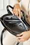 Women's Large Size 4-Compartment Shoulder Bag & Clutch Bag (35X25 cm) - 3