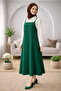 Women's Emerald Green Adjustable Strap Gilet Dress