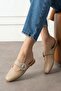 Nordy Mink Knitted Textured Stone Buckled Stylish Daily Model Women Slipper - 3