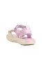 Lilac Velcro Girls Flat Sandals - 4