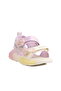 Lilac Velcro Girls Flat Sandals - 3