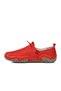 Red Genuine Leather Women's Casual Shoes - 2