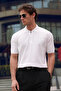 Men's Polo Collar Half Zipper T-Shirt - 4