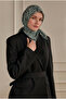 وشاح أسود بنقشة بيزلي منقوش طبيعي