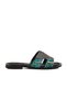 Black Stone Embroidered Thin Sole Lightweight Women's Slippers
