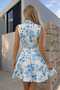 Shirt Collar Sleeveless Mini Dress in Belt Colors