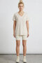 Tricou cu decolteu în V basic amestec de viscoză - 6
