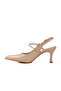 Beige Thin Heeled Women's Evening Dress Shoes - 2