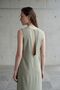 My Fashion Sleeveless U-Neck and Low-Cut Maxi Dress - 3
