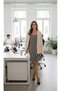 Striped Yanı Pocketed Women's Pareo Dress Oversized Above Knee Casual Lightweight Stretch Fabric Loose Comfortable Straps - 4