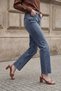 My Fashion High Waist, Ankle Length, Straight Leg, Pocketed Jeans - 2