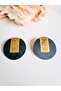 Steel Egyptian Gold Earrings 4 cm