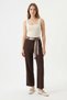 Bitter Brown Scarf Detail Trousers 8372A