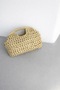 Imported Wicker Basket with Bag Gold Chain Straps - 2