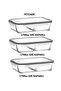 Feyzade Fresco Cam Lockable Rectangular Storage Container Set of 3 1700Cc Gray Lid Frs-299