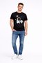 Lover Couple Astronaut Printed Couple T-Shirt Oversize Unisex Partner T-Shirt Set of 2 Black - 2