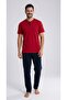 Men's Cotton 3-Piece Short Sleeve T-Shirt, Shorts and Long Pajama Set - 3