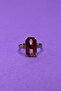 Dark Style Stylish and Modern Design Minimal Adjustable Women's Ring - 4