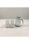 5-Piece Glass Liquor Set - Minimalist Design Small Decanter and 4 Shot Glasses Set