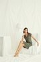Lace Front Buttoned Nightgown with Sleeve Shoulder and Collar - 6