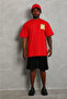 Men's Printed T-Shirt Short Sleeve Crew Neck Regular Fit Comfortable Fit Casual T-Shirt - Red - 3