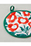 Bright Parade 2-Piece Oven Glove and Holder Set Red - Green - 3