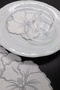 Ecru&Grey Floral Print Coaster Presentation Napkins 6 Pieces - 5