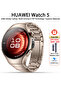 ساعة WATCH 5 الذكية، شريحة eSIM، وضعان للبطارية، نظاما iOS وAndroid، خدمة HUAWEI Care+