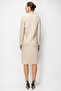 Women's V-Neck Pleated Araboy Fine Knit Jacket Beige - 5