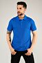 Polo Neck T-Shirt 100% Cotton Blue Men - 7