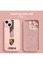 iPhone 14 Compatible Soft Silicone Phone Case with Velvet Camera Protections Porsche Pattern - 3