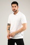 Polo Neck T-Shirt 100% Cotton White Men - 3