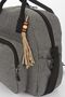 Luxury Gray Brown Zippered Pocket Piece Mother Baby Backpack with Wicker Rope Accessories Bag I - 3