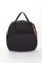 Luxury Black Brown Zippered Pocket Piece Mother Baby Backpack with Wicker Rope Accessories Bag I