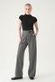 Anthracite Belt Detail Palazzo Pants 8421A