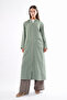 Hooded Round Bags Pocketed Zippered Safari Caps 813 Green - 2